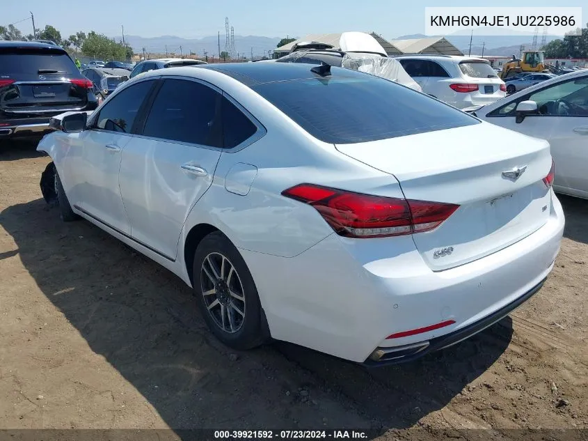 2018 Genesis G80 3.8 VIN: KMHGN4JE1JU225986 Lot: 39921592