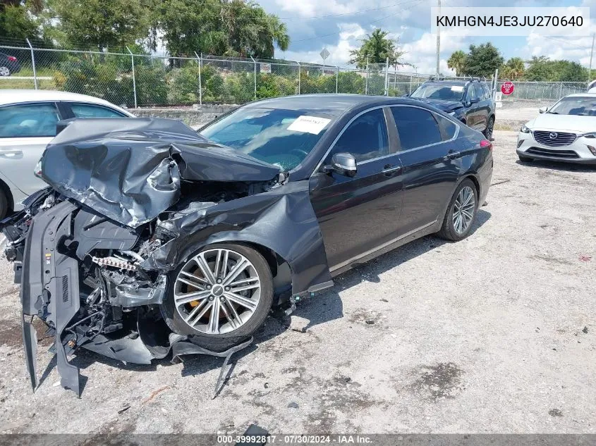 2018 Genesis G80 3.8 VIN: KMHGN4JE3JU270640 Lot: 39992817