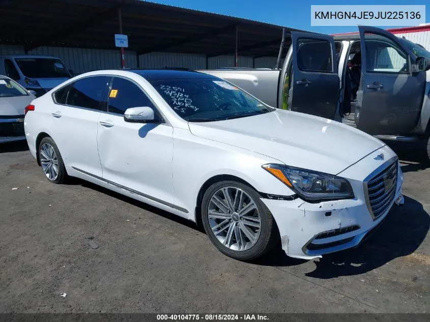 2018 Genesis G80 3.8 VIN: KMHGN4JE9JU225136 Lot: 40104775