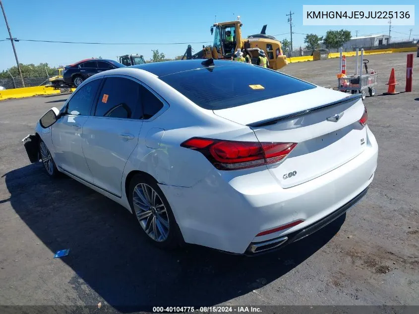 2018 Genesis G80 3.8 VIN: KMHGN4JE9JU225136 Lot: 40104775