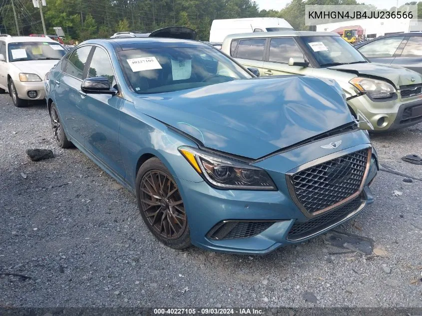 2018 Genesis G80 3.3T Sport VIN: KMHGN4JB4JU236566 Lot: 40227105