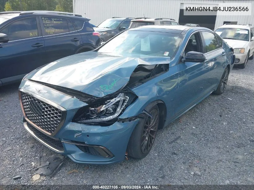 2018 Genesis G80 3.3T Sport VIN: KMHGN4JB4JU236566 Lot: 40227105