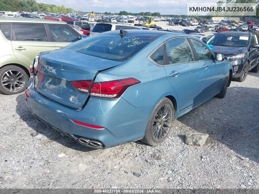 KMHGN4JB4JU236566 2018 Genesis G80 3.3T Sport