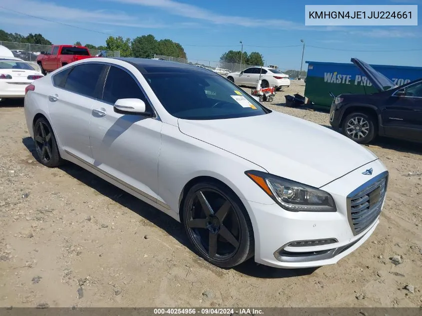 2018 Genesis G80 3.8 VIN: KMHGN4JE1JU224661 Lot: 40254956