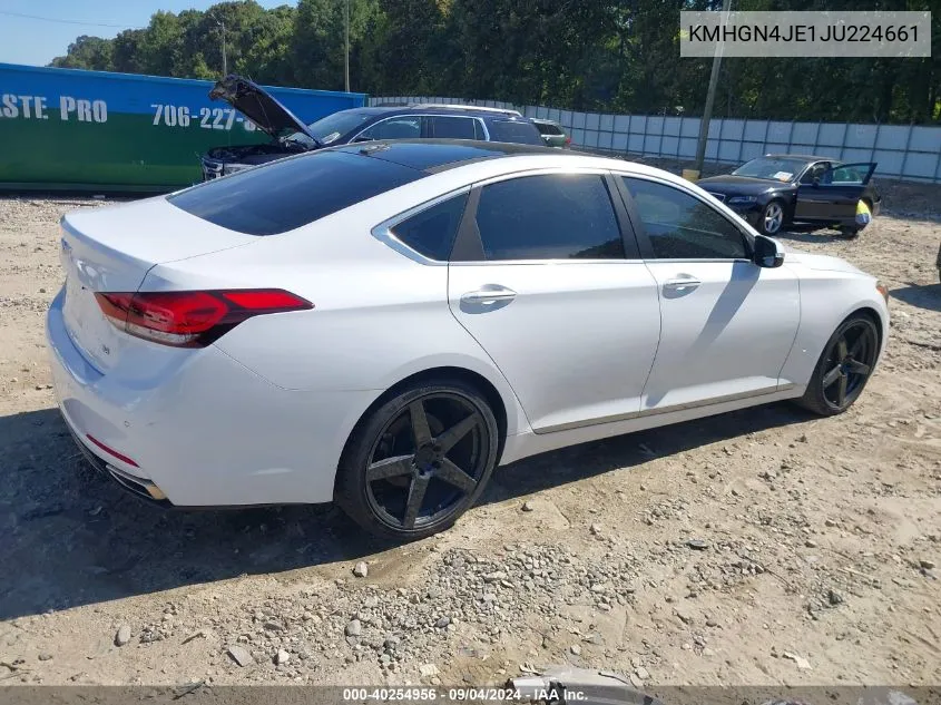 2018 Genesis G80 3.8 VIN: KMHGN4JE1JU224661 Lot: 40254956