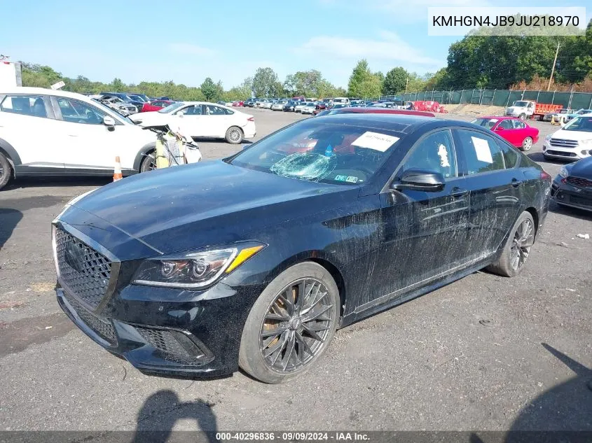 2018 Genesis G80 3.3T Sport VIN: KMHGN4JB9JU218970 Lot: 40296836