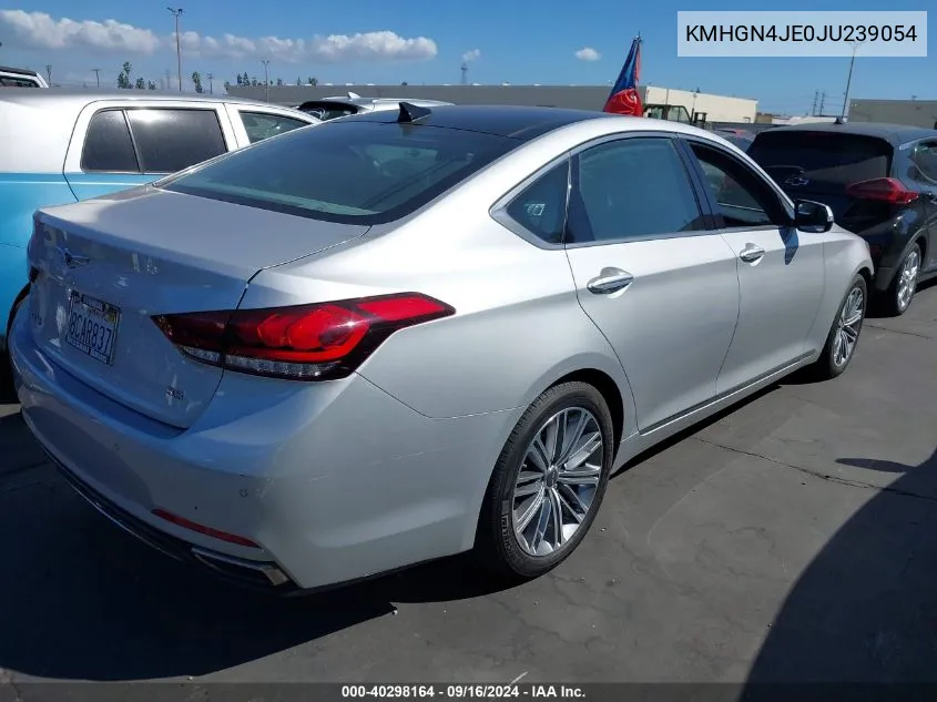 2018 Genesis G80 3.8 VIN: KMHGN4JE0JU239054 Lot: 40298164