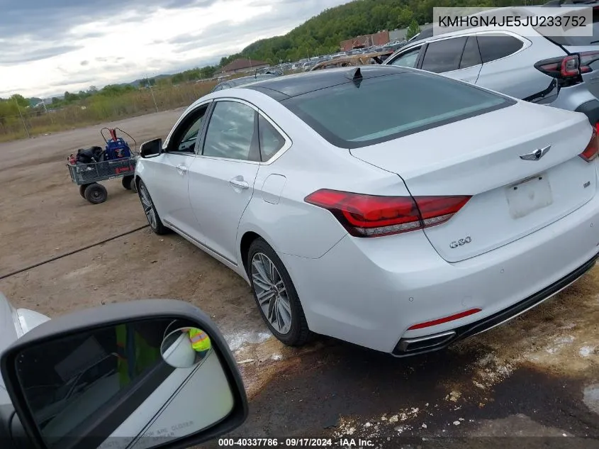 KMHGN4JE5JU233752 2018 Genesis G80 3.8