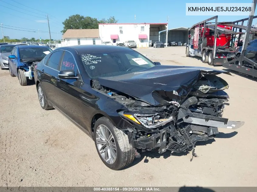 2018 Genesis G80 3.8 VIN: KMHGN4JE5JU234268 Lot: 40385154