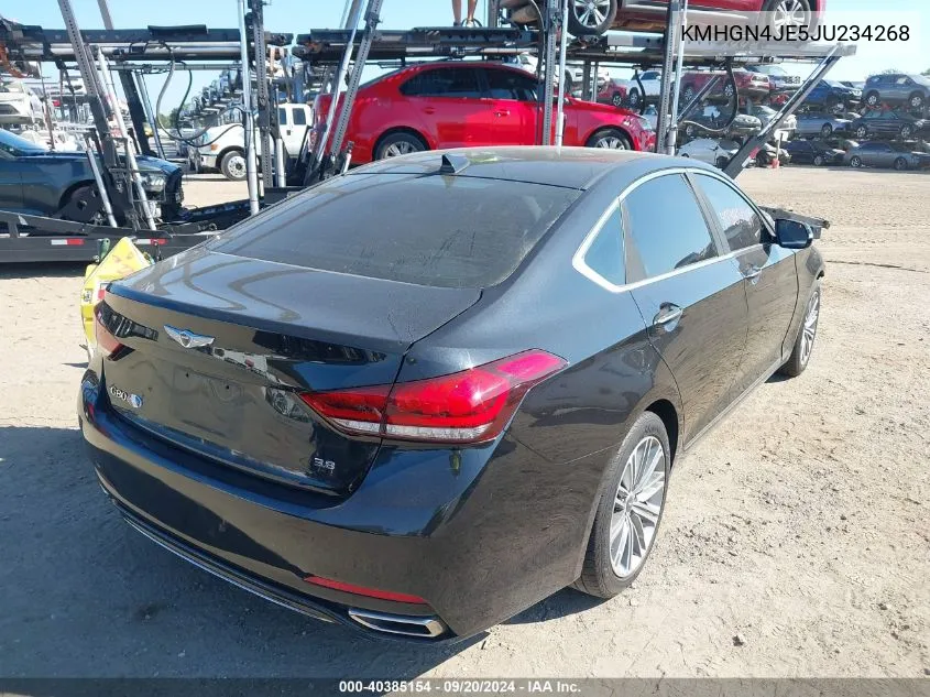 2018 Genesis G80 3.8 VIN: KMHGN4JE5JU234268 Lot: 40385154