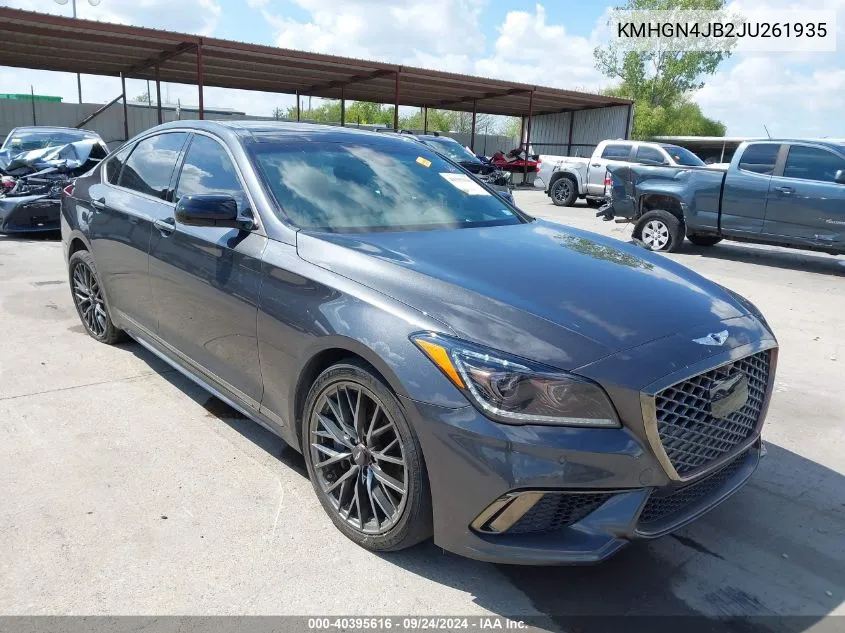 2018 Genesis G80 3.3T Sport VIN: KMHGN4JB2JU261935 Lot: 40395616