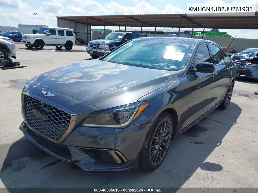 2018 Genesis G80 3.3T Sport VIN: KMHGN4JB2JU261935 Lot: 40395616