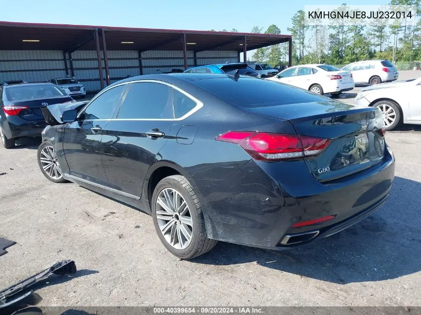 2018 Genesis G80 3.8 VIN: KMHGN4JE8JU232014 Lot: 40399654