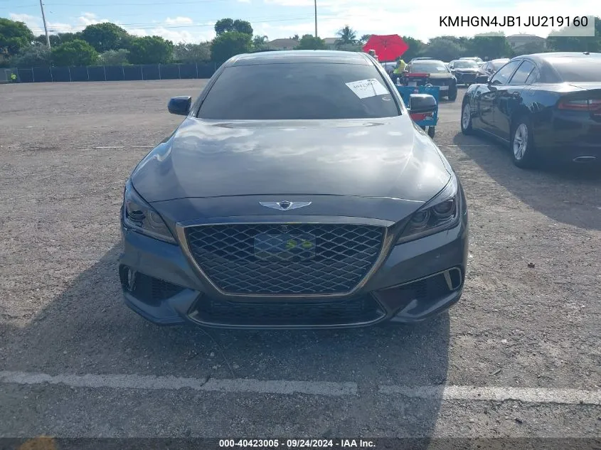 2018 Genesis G80 3.3T Sport VIN: KMHGN4JB1JU219160 Lot: 40423005