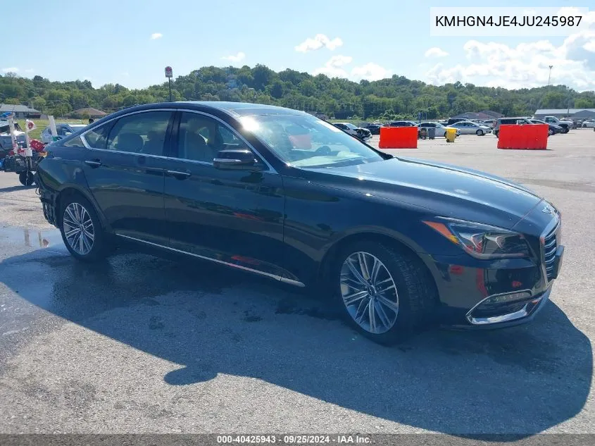 2018 Genesis G80 3.8 VIN: KMHGN4JE4JU245987 Lot: 40425943