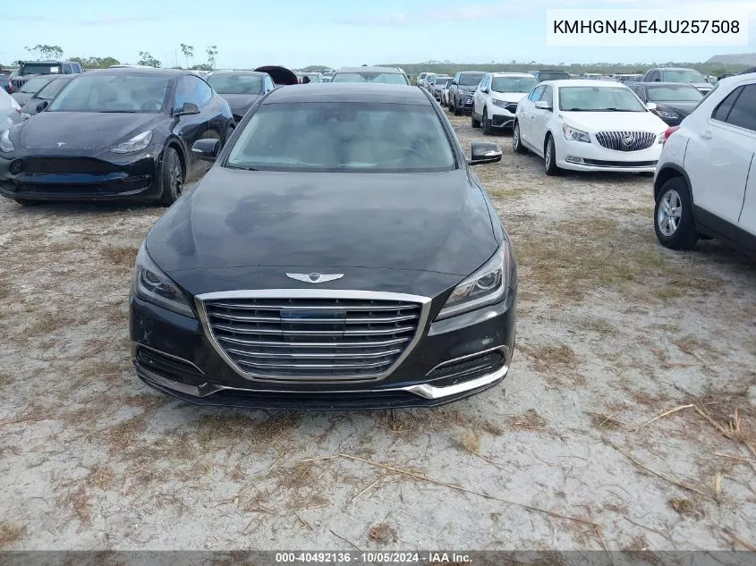 2018 Genesis G80 3.8 VIN: KMHGN4JE4JU257508 Lot: 40492136