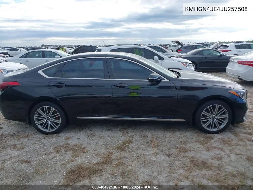 2018 Genesis G80 3.8 VIN: KMHGN4JE4JU257508 Lot: 40492136