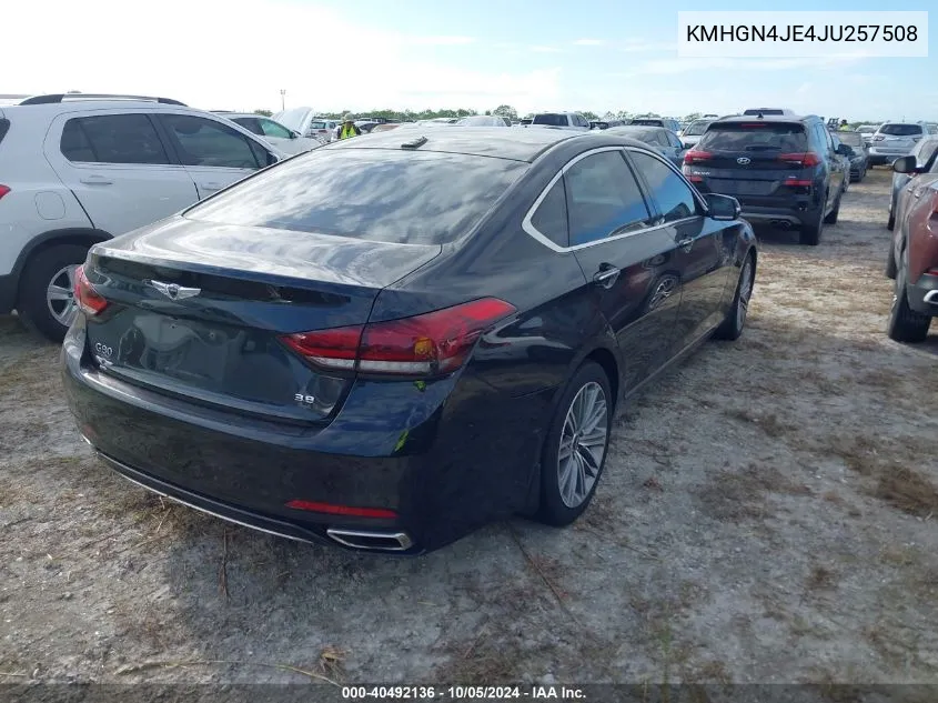 2018 Genesis G80 3.8 VIN: KMHGN4JE4JU257508 Lot: 40492136