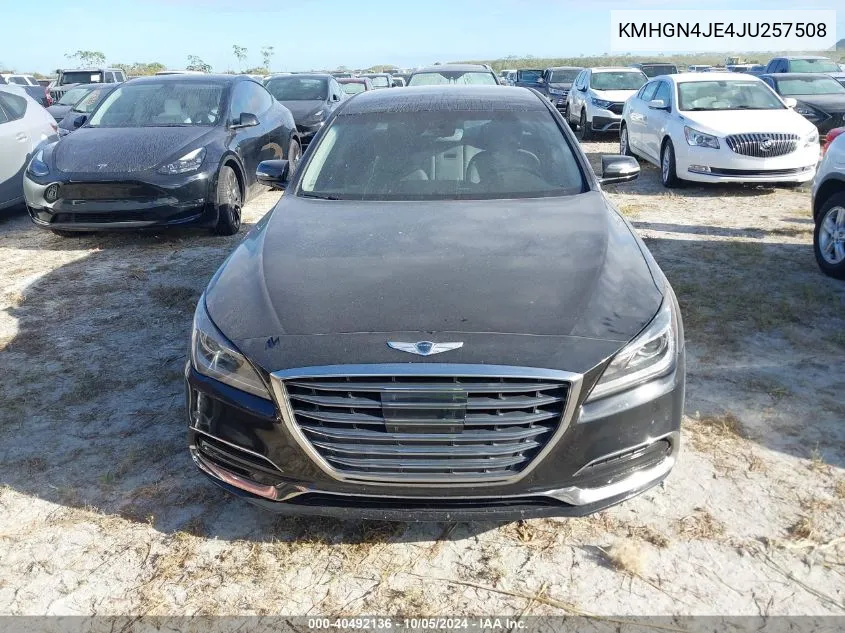 2018 Genesis G80 3.8 VIN: KMHGN4JE4JU257508 Lot: 40492136