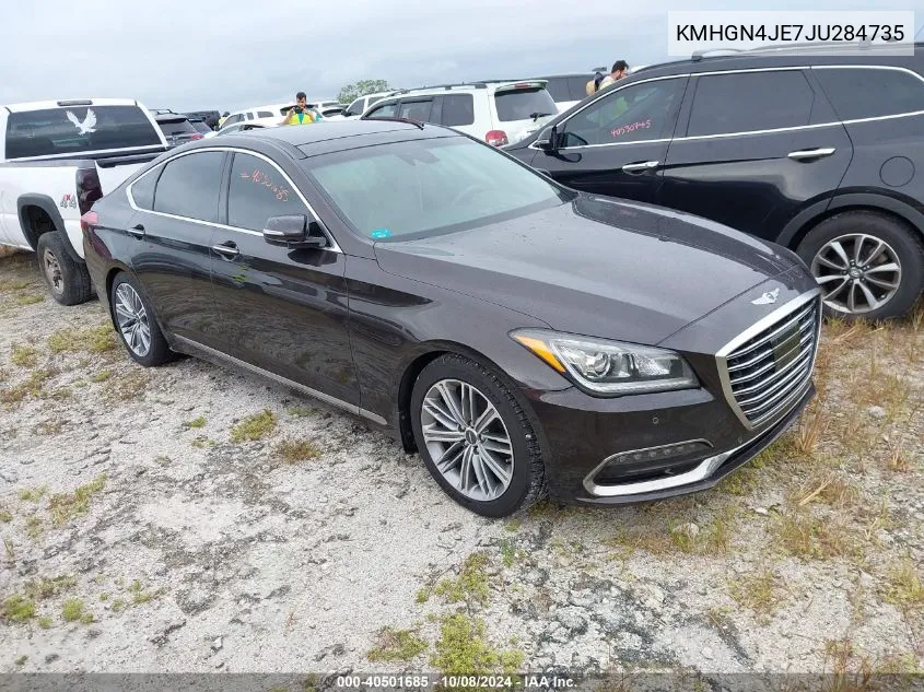 2018 Genesis G80 Premium/Ultimate VIN: KMHGN4JE7JU284735 Lot: 40501685