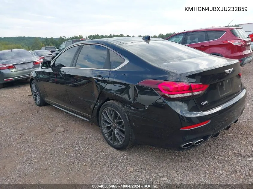 2018 Genesis G80 3.3T Sport VIN: KMHGN4JBXJU232859 Lot: 40505465