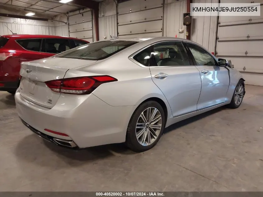 2018 Genesis G80 3.8 VIN: KMHGN4JE9JU250554 Lot: 40520002