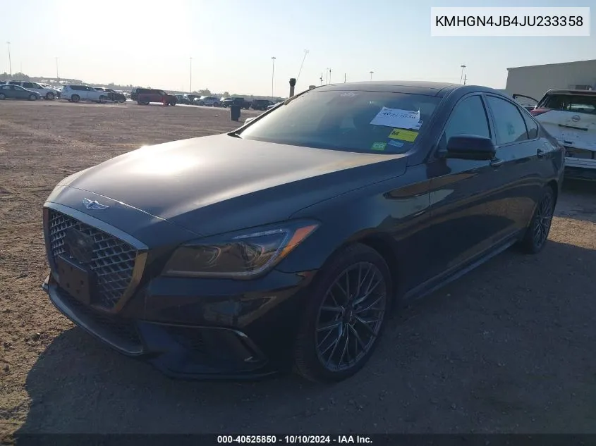 2018 Genesis G80 3.3T Sport VIN: KMHGN4JB4JU233358 Lot: 40525850