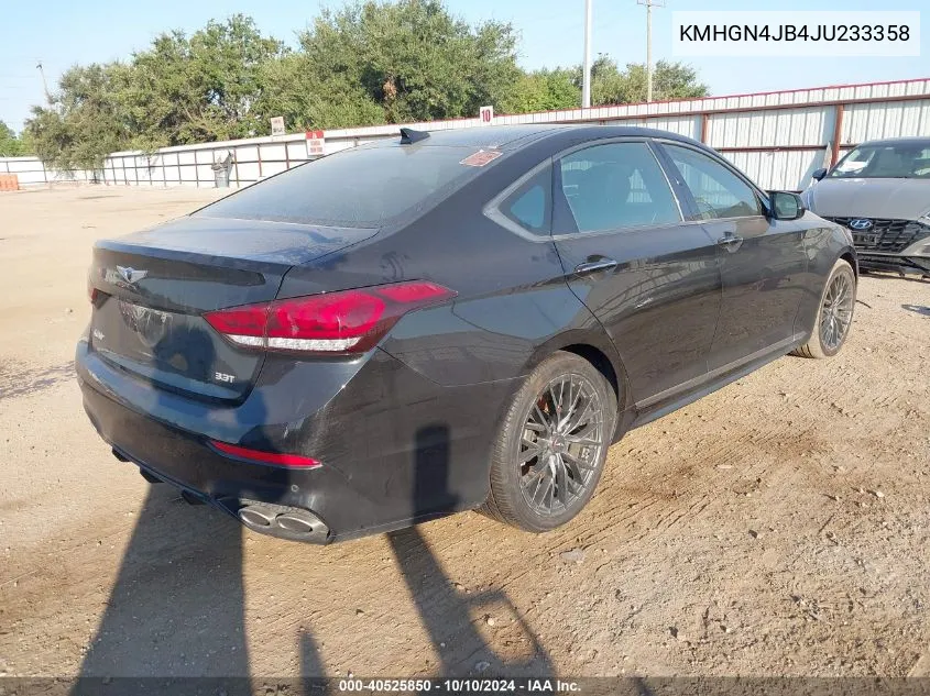 2018 Genesis G80 3.3T Sport VIN: KMHGN4JB4JU233358 Lot: 40525850