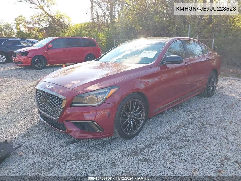 2018 Genesis G80 3.3T Sport VIN: KMHGN4JB9JU223523 Lot: 40739707