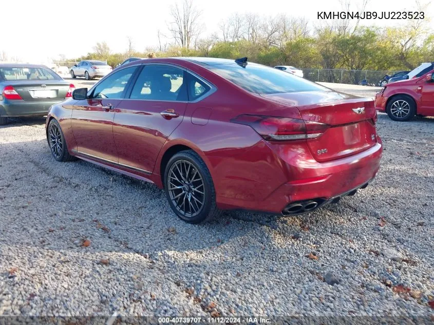 2018 Genesis G80 3.3T Sport VIN: KMHGN4JB9JU223523 Lot: 40739707