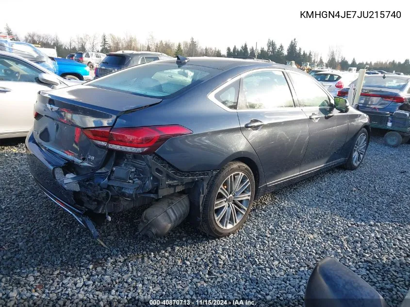 2018 Genesis G80 3.8 VIN: KMHGN4JE7JU215740 Lot: 40870713