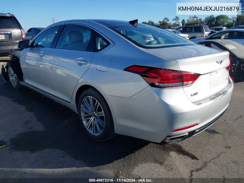 2018 Genesis G80 3.8 VIN: KMHGN4JEXJU216879 Lot: 40872316