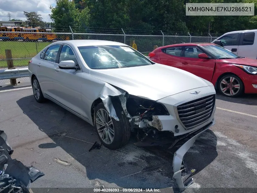 2019 Genesis G80 3.8 VIN: KMHGN4JE7KU286521 Lot: 40286093