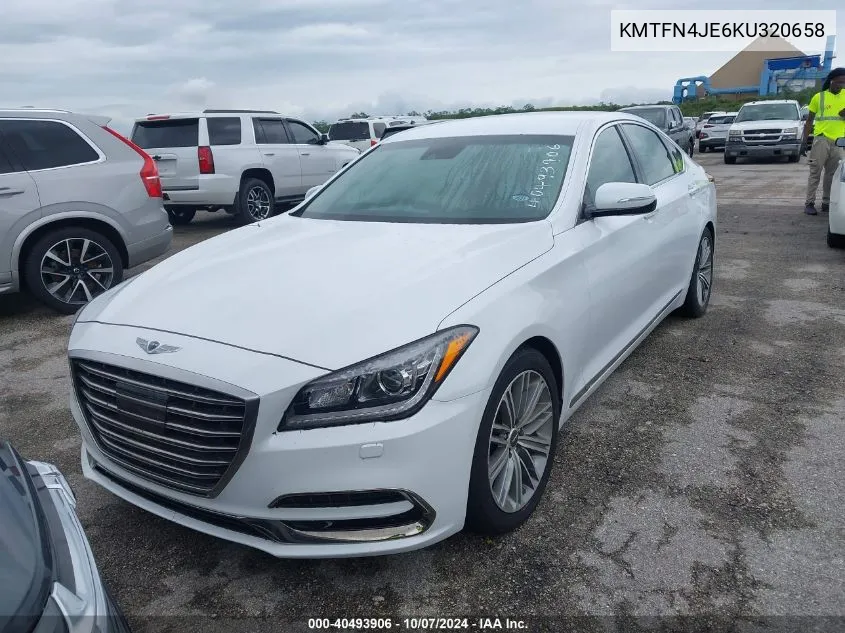 2019 Genesis G80 3.8 VIN: KMTFN4JE6KU320658 Lot: 40493906