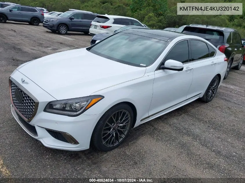 2019 Genesis G80 Sport/Ultimate VIN: KMTFN4JE4KU320142 Lot: 40524034