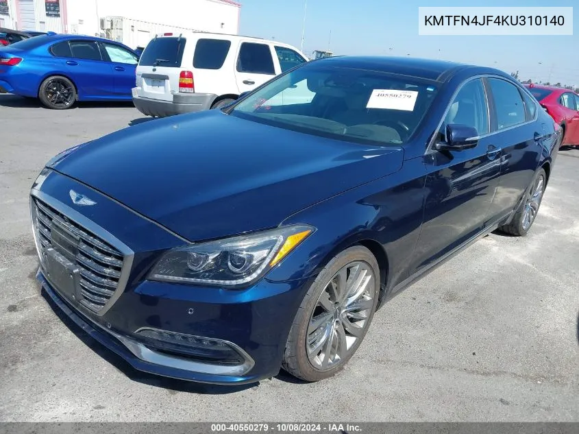 2019 Genesis G80 5.0 Ultimate VIN: KMTFN4JF4KU310140 Lot: 40550279