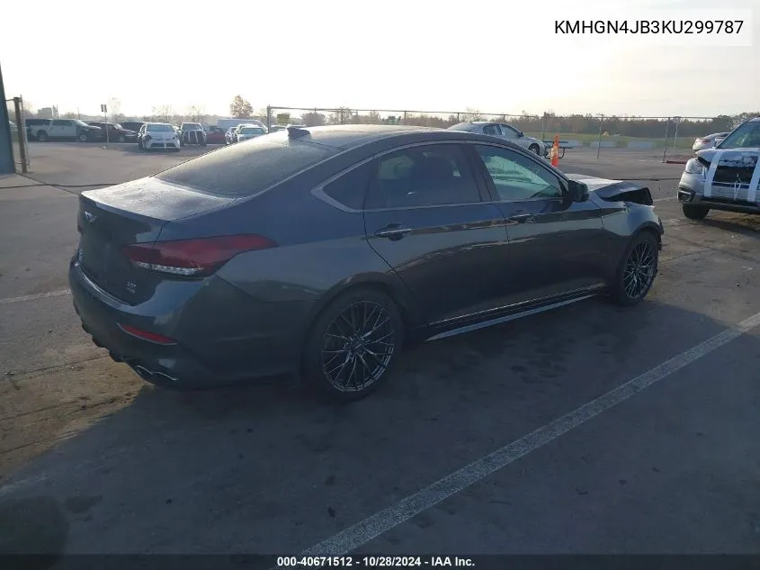 2019 Genesis G80 3.3T Sport VIN: KMHGN4JB3KU299787 Lot: 40671512