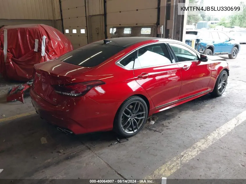 2020 Genesis G80 3.3T Sport Awd VIN: KMTFN4JB5LU330699 Lot: 40064907