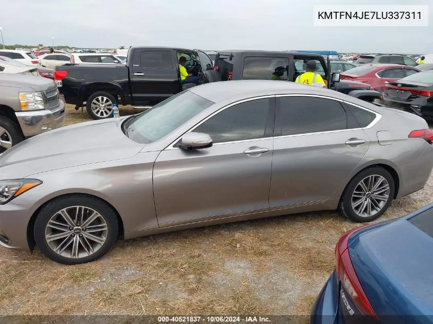 2020 Genesis G80 Sport/Ultimate VIN: KMTFN4JE7LU337311 Lot: 40521837