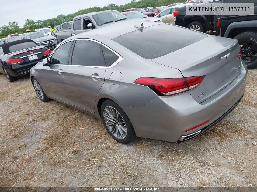 2020 Genesis G80 Sport/Ultimate VIN: KMTFN4JE7LU337311 Lot: 40521837