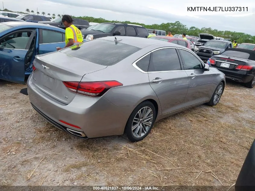 2020 Genesis G80 Sport/Ultimate VIN: KMTFN4JE7LU337311 Lot: 40521837