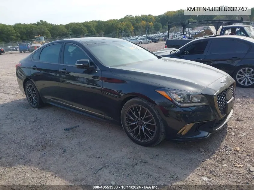 2020 Genesis G80 3.8 Awd VIN: KMTFN4JE3LU332767 Lot: 40553908