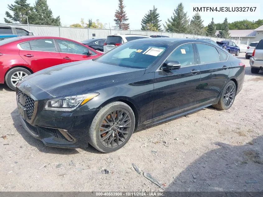 2020 Genesis G80 3.8 Awd VIN: KMTFN4JE3LU332767 Lot: 40553908