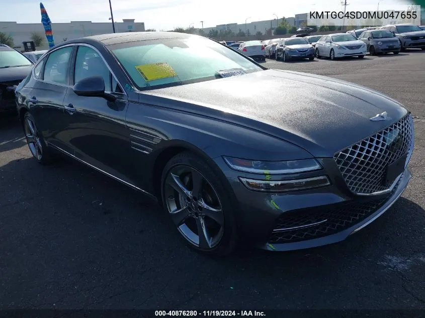 2021 Genesis G80 3.5T Awd VIN: KMTGC4SD0MU047655 Lot: 40876280