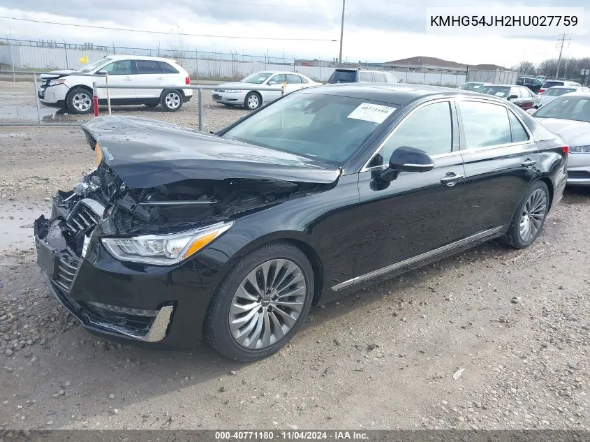 2017 Genesis G90 5.0 Ultimate VIN: KMHG54JH2HU027759 Lot: 40771180