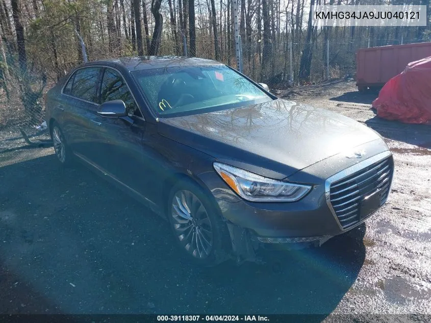 2018 Genesis G90 3.3T Premium VIN: KMHG34JA9JU040121 Lot: 39118307