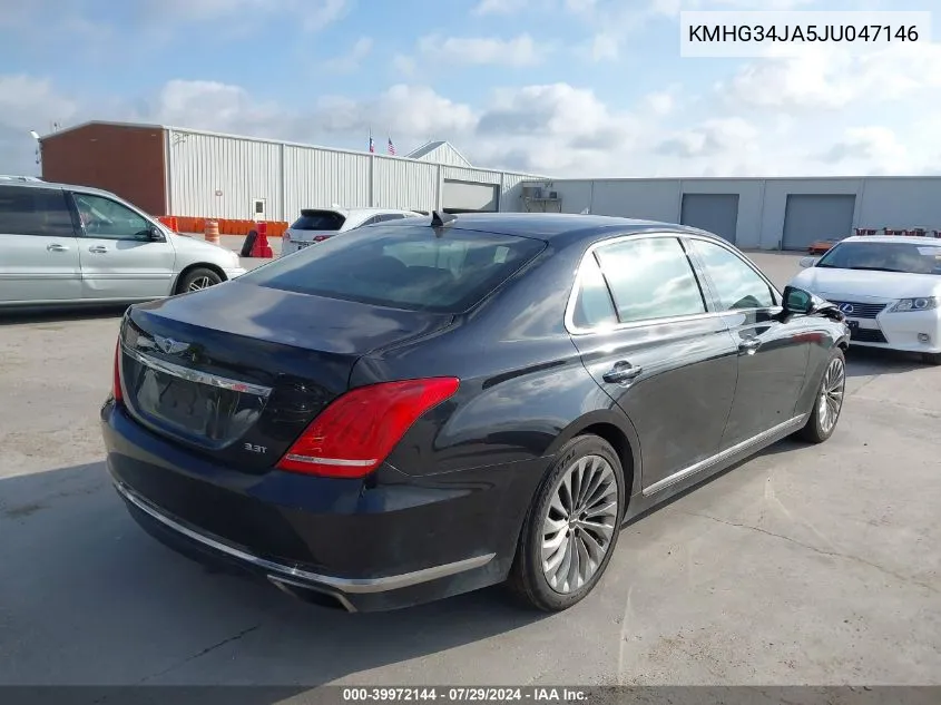 2018 Genesis G90 3.3T Premium VIN: KMHG34JA5JU047146 Lot: 39972144