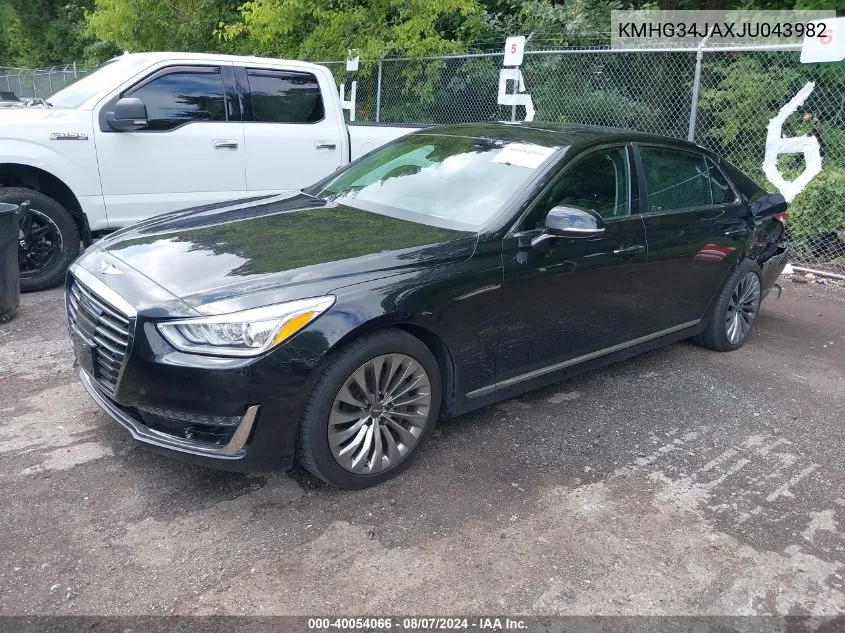 2018 Genesis G90 3.3T Premium VIN: KMHG34JAXJU043982 Lot: 40054066