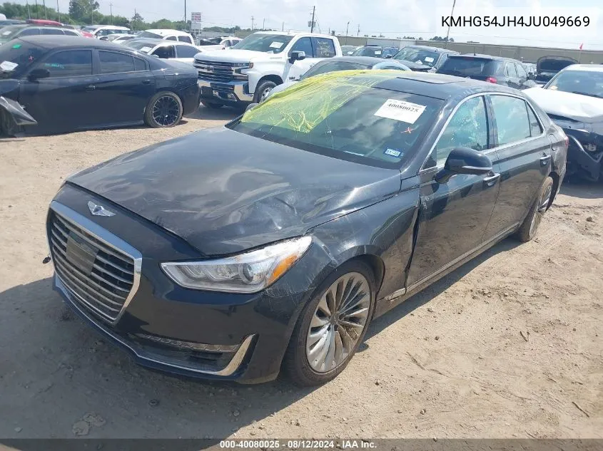 2018 Genesis G90 5.0 Ultimate VIN: KMHG54JH4JU049669 Lot: 40080025