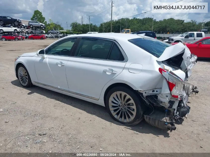 2018 Genesis G90 3.3T Premium VIN: KMHG34JA7JU044717 Lot: 40226593